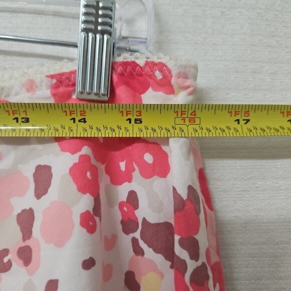 Kenneth Cole Women’s Size 12 A-Line Midi Skirt Pink Floral Cotton Fairy Barbie - Picture 8 of 8